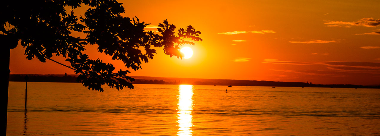 Bild mit Sonnenuntergang